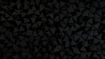 Fototapeta premium Abstract 3d dark rendering of geometric shapes. Modern composition. Background design with spheres for poster, cover, branding, banner, placard.