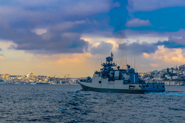 Battleship in Istanbul