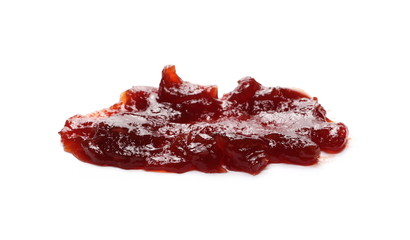 Obraz premium Strawberry jam, marmalade isolated on white background and texture
