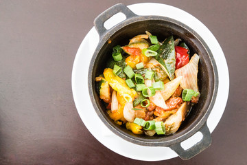 Ratatouille or stew provencal vegetable, popular French cuisine