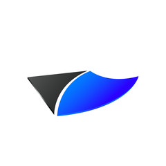 Abstract line shape square icon. Vector geometric shape