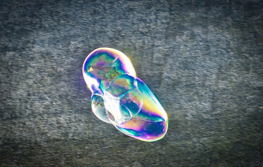 light reflection of a soap bubble