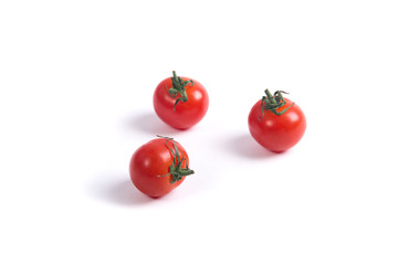 cherry tomatoes on white background