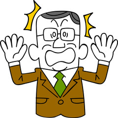 ショックを受ける管理職のビジネスマン