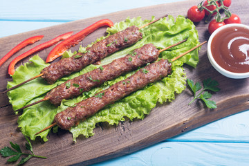 Shish kebab or lula-kebab