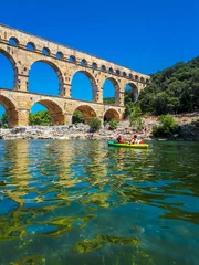 Photo sur Plexiglas Pont du Gard Pont du Gard, Occitanie, France.