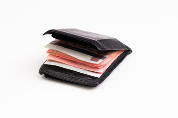 Wallet on white background