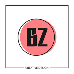 Initial Letter BZ Logo Template Design Vector Illustration