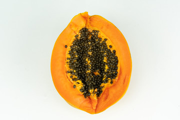 Papaya isolated on white background