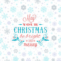 Naklejka na ściany i meble Merry Christmas and Happy New Year. Retro design on seamless background. Vector background for wrapping paper or greeting card