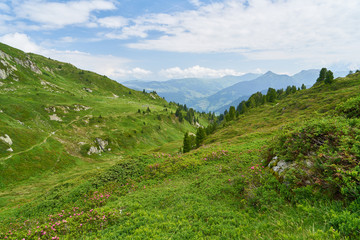 Fototapeta na wymiar Landschaft Panorama in den Bergen der Alpen