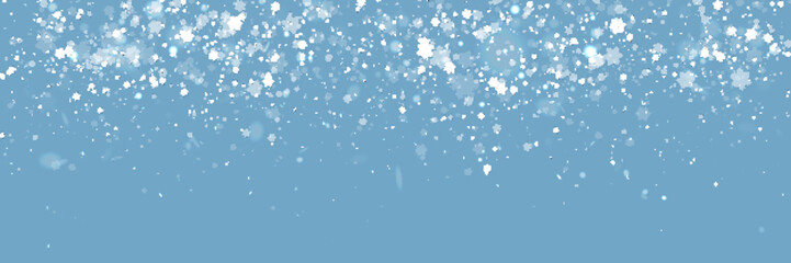 Christmas Banner Background with Snowflakes - obrazy, fototapety, plakaty