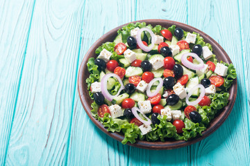 Fresh vegetables greek salad