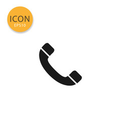 Telephone or phone icon isolated flat style.