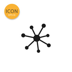 Molecule or connection icon isolated flat style.