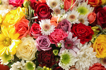 Beautiful bouquet with fresh flowers