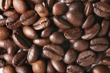 Roasted coffee beans as background