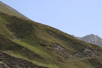 Caucasian mountain slopes in Georgia