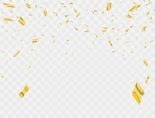 Fototapeta premium Celebration background template with confetti Colorful ribbons. luxury greeting rich card.