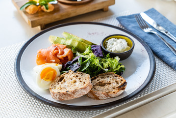 breakfast in the cafe