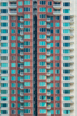 Fototapeta na wymiar The apartment home residential building area in the crowded capital in Bangkok, Thailand