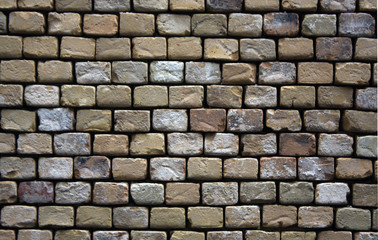Old grungy brick wall surface.