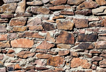 texture of the old wall of wild stone