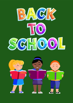 Back School Education Poster Vector Illustration