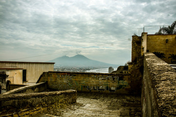 Fototapeta na wymiar Il Vesuvio dalla pedamentina