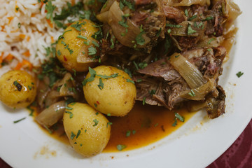 Roast lamb Alentejo Portugal Food