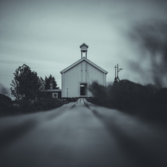 Small old wooden church on Swedish island