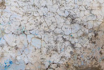 The texture of the old wall with destroyed plaster