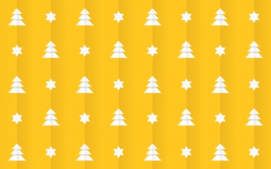 New year and Christmas background in origami style gold, yellow, orange