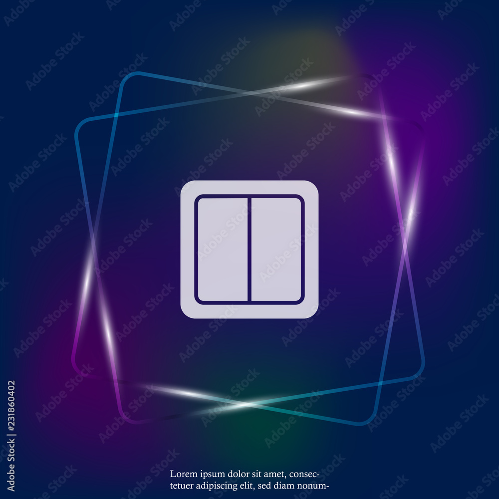Poster electrical switch vector neon light icon. light switch icon. layers grouped for easy editing illustr