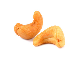 cashew nuts on white background