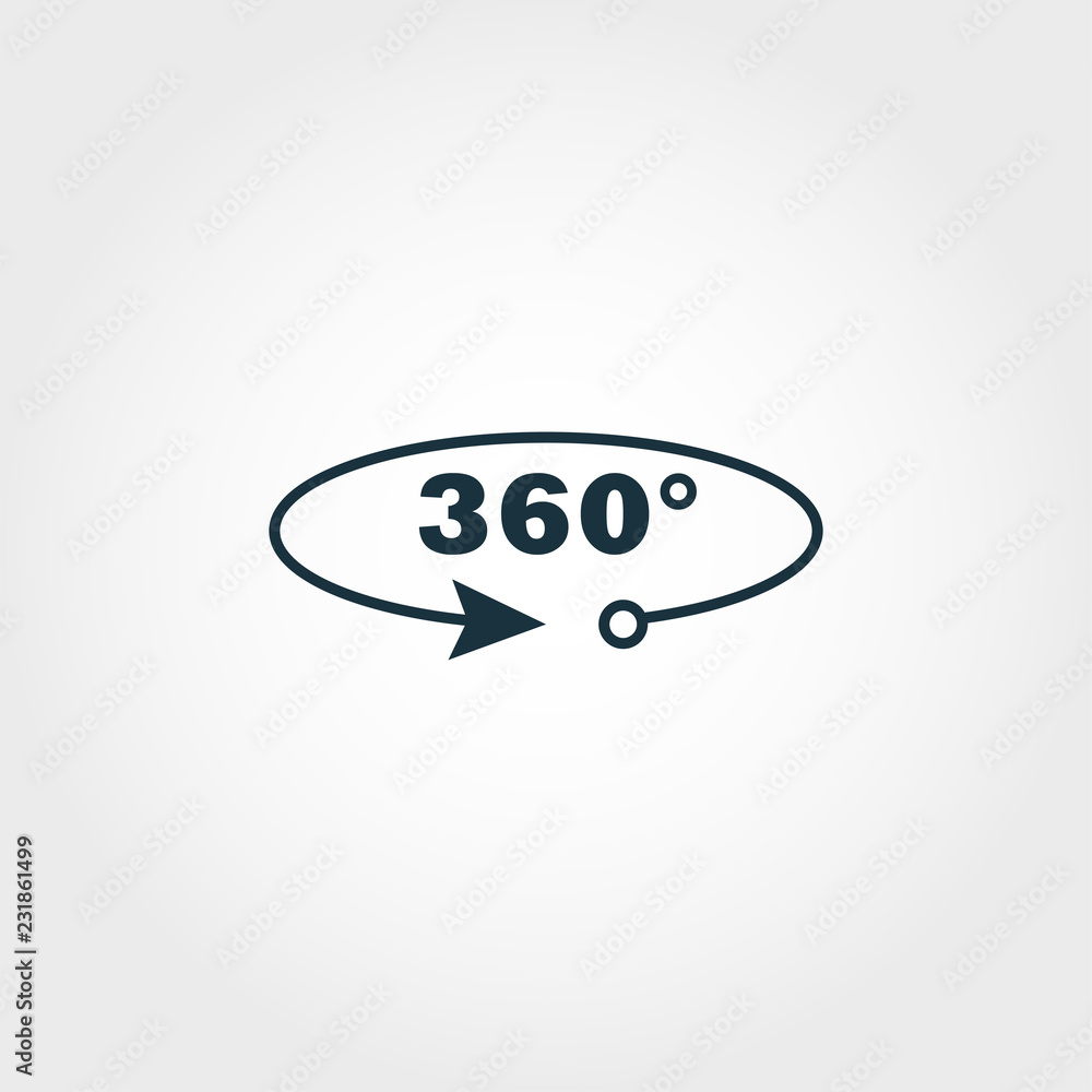Aufkleber 360 view creative icon. premium style design from visual device icon collection. simple 360 view ico