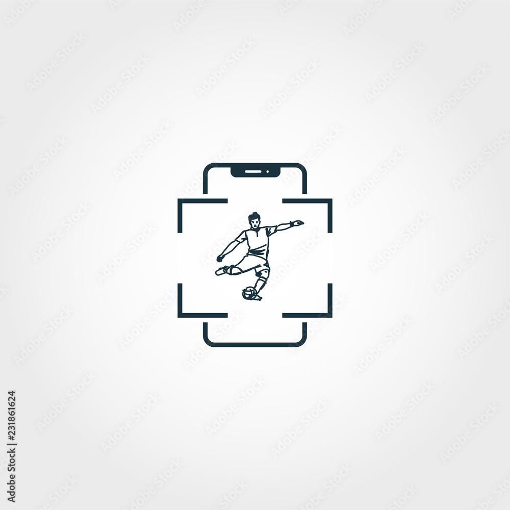 Poster augmented reality sport creative icon. premium style design from visual device icon collection. simp