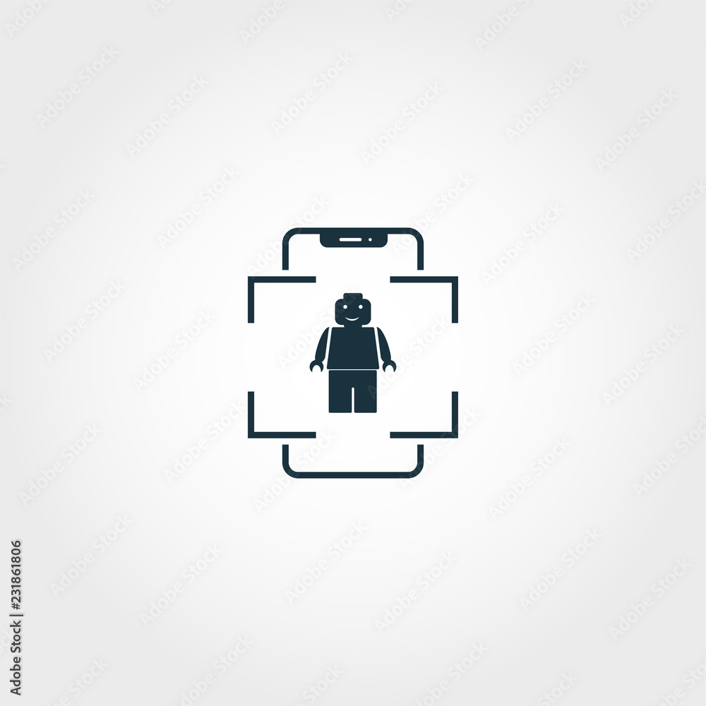 Aufkleber augmented reality game creative icon. premium style design from visual device icon collection. simpl