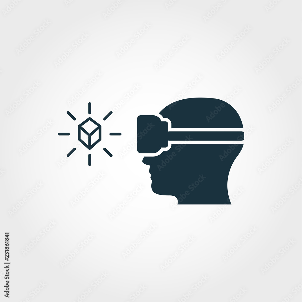 Aufkleber augmented reality glasses creative icon. premium style design from visual device icon collection. si