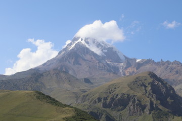 Fototapeta na wymiar High mountain Kazbegi in Georgia