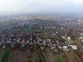 Aerial view of the countryside (drone image). Near Kiev