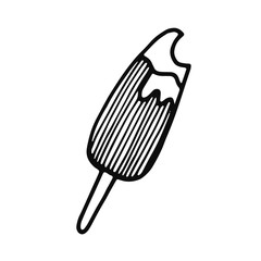 Obraz premium ice cream icon. isolated object vector silhouette