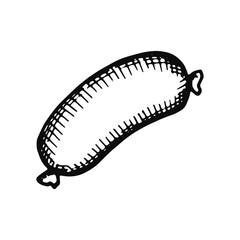 sausages icon. isolated object vector silhouette