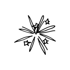 firework festive icon. isolated object vector silhouette