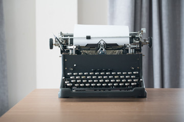 Retro style typewriter in studio