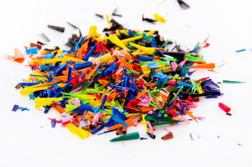 色えんぴつの削りかす