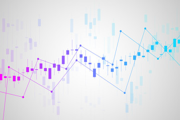Business candle stick graph chart of stock market investment trading, Bullish point, Bearish point for business and financial concepts, reports and investment. Vector illustration
