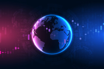 Business candle stick graph chart of stock market investment trading, Bullish point, Bearish point for business and financial concepts, reports and investment. Vector illustration