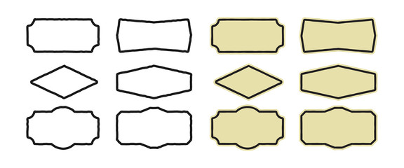 Obraz premium Rustic banner vector collection, vintage panel vector