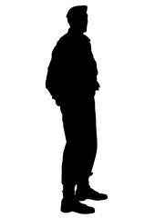 People of special police force on white background